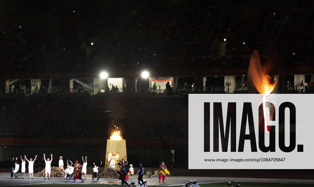 (261018) -- NAGOYA, Oct. 18, 2026 -- The cauldron is lit during the opening ceremony of the Aichi-Nagoya Asian Para Games in Nagoya, Japan, Oct. 18, 2026. ) (SP)JAPAN-NAGOYA-ASIAN PARA GAMES-OPENING CEREMONY CaixYang