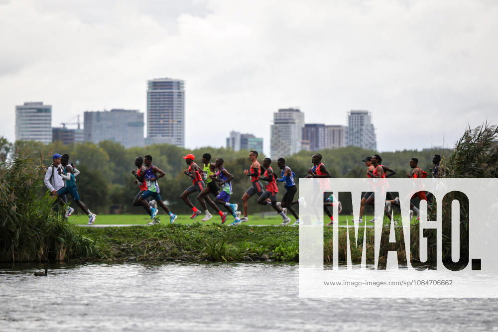 18th October 2026; Amsterdam, Netherlands; TCS Amsterdam Marathon; Elite runners Ouderkerkerdijk AnthonyxBenoit