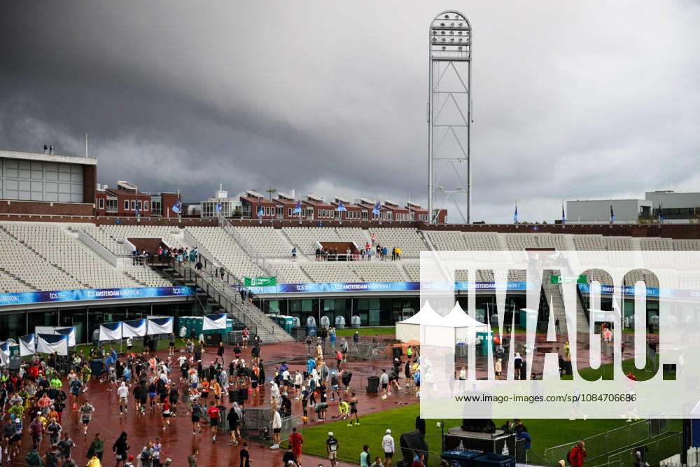 18th October 2026; Amsterdam, Netherlands; TCS Amsterdam Marathon; Some runners warm up before the race AnthonyxBenoit