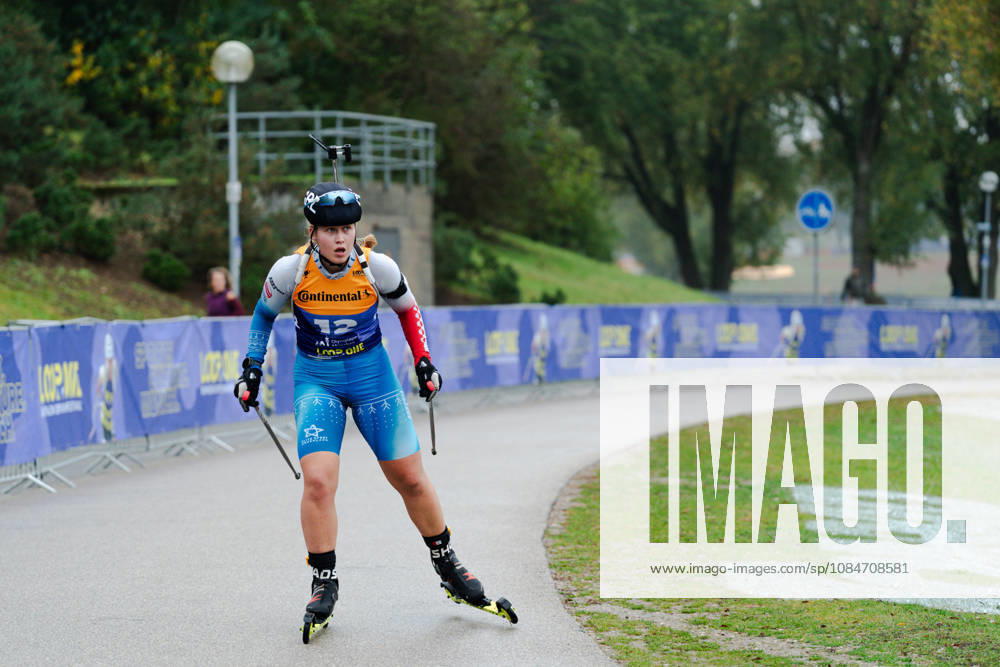 GER, Biathlon, Women, IBU Biathlon Loop One Festival 2026, 2026–2027 Season, Women’s Super Sprint Qualification Heat 1–4: Ukaleq A. Slettemark (GRL), 12th in the turn at Munich Olympic Park, Bavaria, Germany