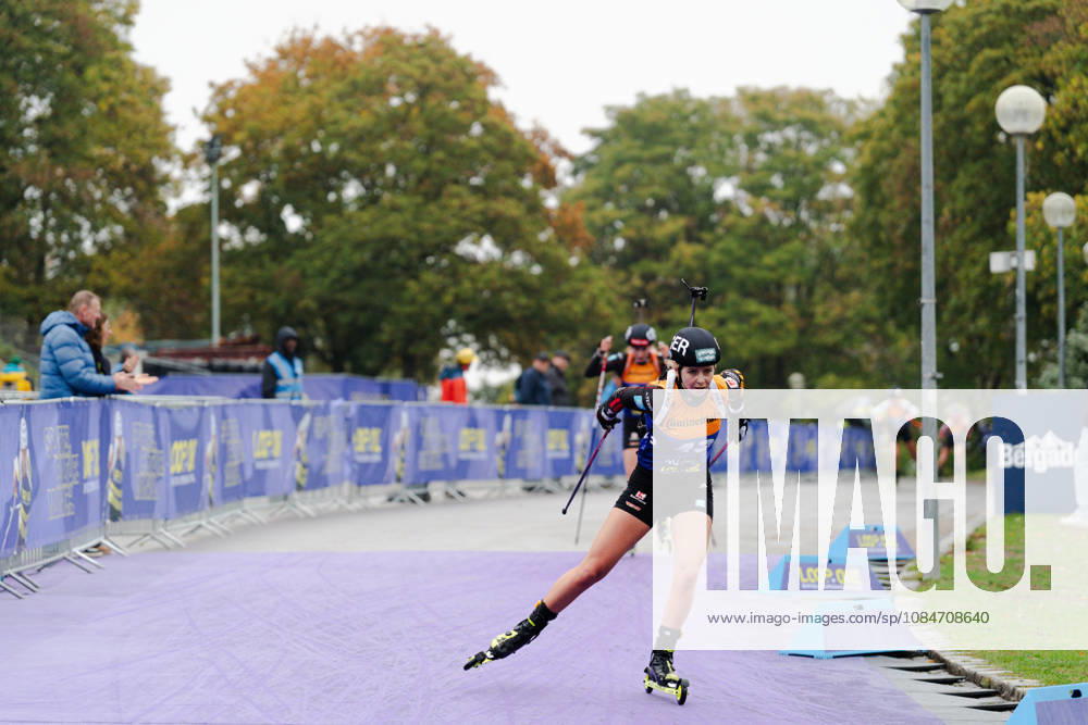 GER, Biathlon, Women, IBU Biathlon Loop One Festival 2026, 2026–2027 Season, Women’s Super Sprint Qualification, Heat 1–4: Johanna Puff (GER), 43rd in the turn, Munich Olympic Park, Bavaria, Germany