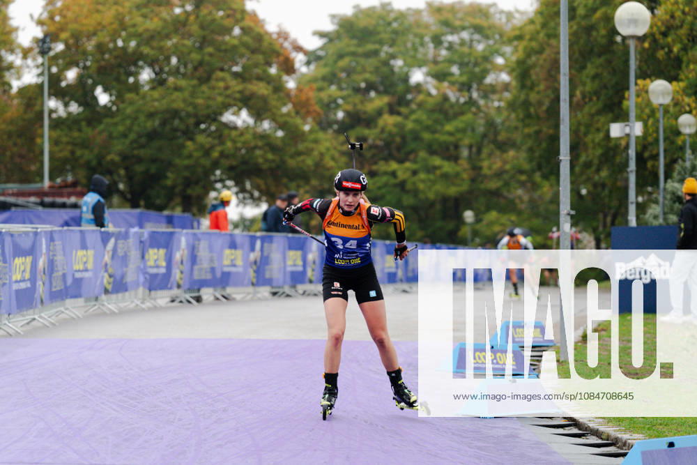 GER, Biathlon, Women, IBU Biathlon Loop One Festival 2026, 2026–2027 Season, Women’s Super Sprint Qualification, Heat 1–4: Julia Tannheimer (DEU), 34th in the turn, Munich Olympic Park, Bavaria, Germany
