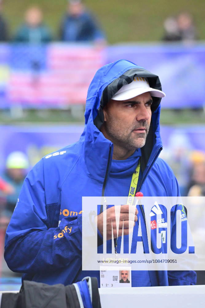 BIATHLON Coach Siegfried MAZET (FRA) at the Women s and Men s Super Sprint Qualifier during the Loop One Biathlon Opening Festival at the Olympic Park in Munich on October 18, 2026, Germany, Munich, Bavaria, Hans Jochen Vogel Square, Olympic Park, Bavaria, Germany