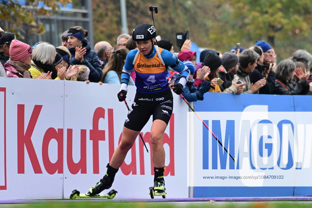 BIATHLON ERMITS Regina EST at the Women s and Men s Super Sprint Qualifier during the Loop One Biathlon Opening Festival at the Olympic Park in Munich on October 18, 2026, Germany, Bavaria, Munich, Hans-Jochen-Vogel-Platz, Olympic Park, Bavaria, Germany