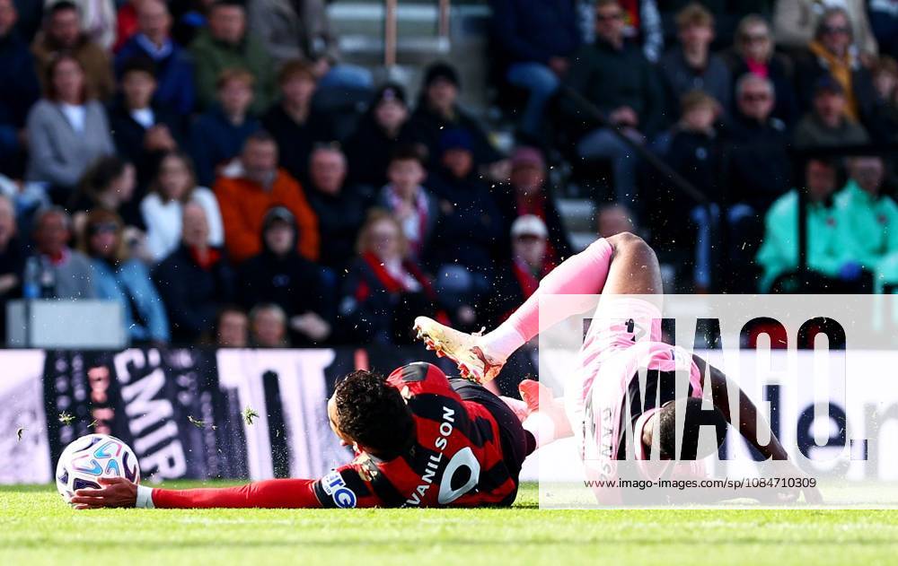 Evanilson of AFC Bournemouth is fouled by Kevin Danso of Sunderland and receives a red card. Bournemouth v Sunderland, Premier League, Football, Vitality Stadium, Bournemouth, UK - 18 Oct 2026Bournemouth Vitality Stadium United Kingdom