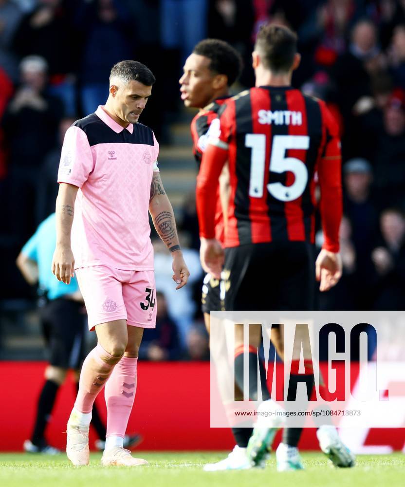 Granit Xhaka of Sunderland looks dejected after his side concede a goal. Bournemouth v Sunderland, Premier League, Football, Vitality Stadium, Bournemouth, UK - 18 Oct 2026Bournemouth Vitality Stadium United Kingdom