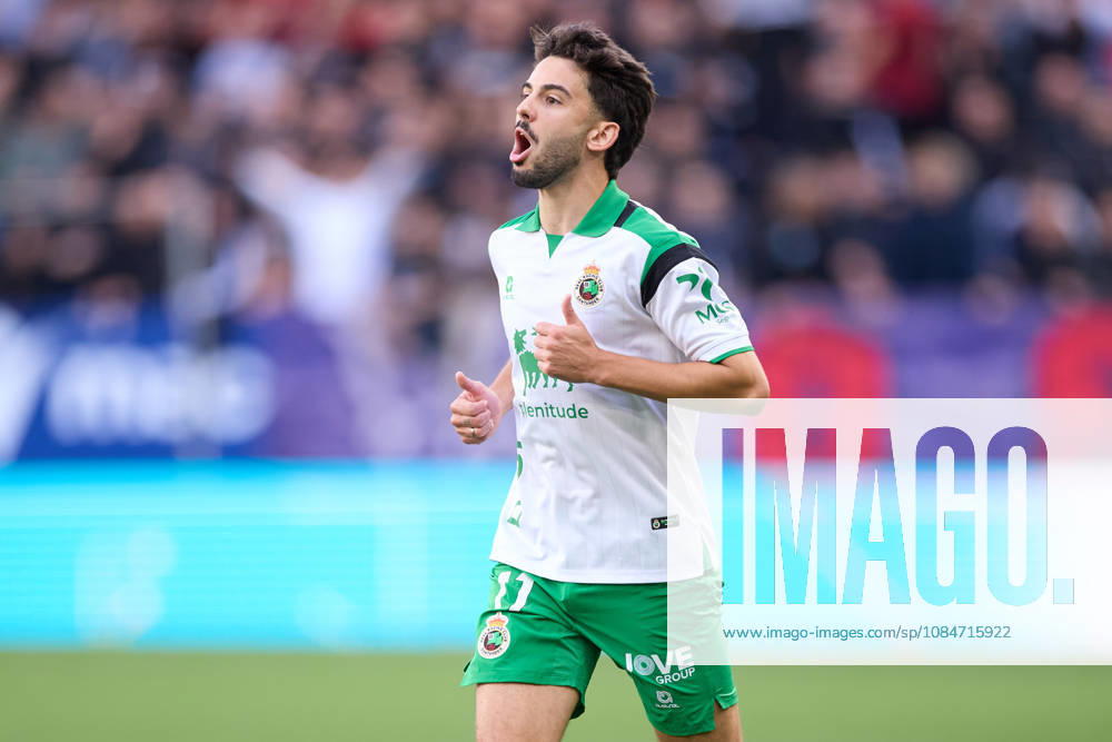 Andres Martin of Real Racing Club de Santander reacts during the LaLiga EA Sports match between CA Osasuna and Real Racing Club de Santander at El Sadar on October 18, 2026, in Pamplona, Spain. CA Osasuna V Racing De Santander - LaLiga EA Sports - ZUMAa181 20261018_zaa_a181_116