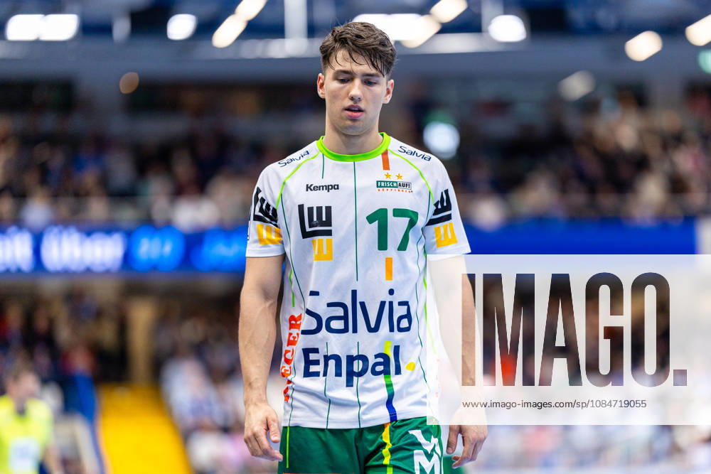 Tim Gossner, Frisch Auf Göppingen, 17, reacts with disappointment GER, TBV Lemgo Lippe vs. Frisch Auf Göppingen, Handball, 1st Bundesliga, Matchday 9, 2026–2027 season, October 18, 2026 GER, TBV Lemgo Lippe vs. Frisch Auf Goeppingen, Handball, 1st Bundesliga, Matchday 9, 2026–2027 season, October 18, 2026 Lemgo
