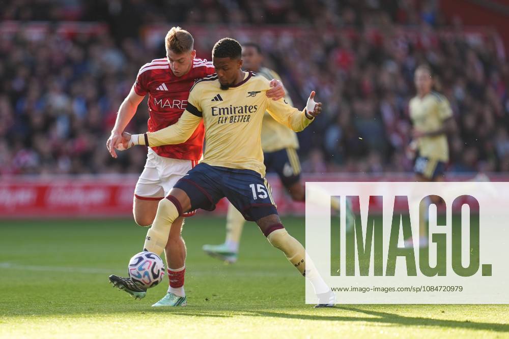 Ezri Konsa of Arsenal is fouled by Liam Delap of Nottingham Forest Nottingham Forest v Arsenal, Premier League, Football, The City Ground, Nottingham, UK - 18 Oct 2026Nottingham The City Ground United Kingdom