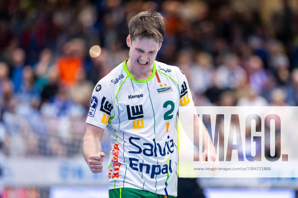 Oskar Neudeck, Frisch Auf Göppingen, 02 celebrates GER, TBV Lemgo Lippe vs. Frisch Auf Göppingen, Handball, 1st Bundesliga, Matchday 9, 2026–2027 season, October 18, 2026 GER, TBV Lemgo Lippe vs. Frisch Auf Goeppingen, Handball, 1st Bundesliga, Matchday 9, 2026–2027 season, October 18, 2026 Lemgo