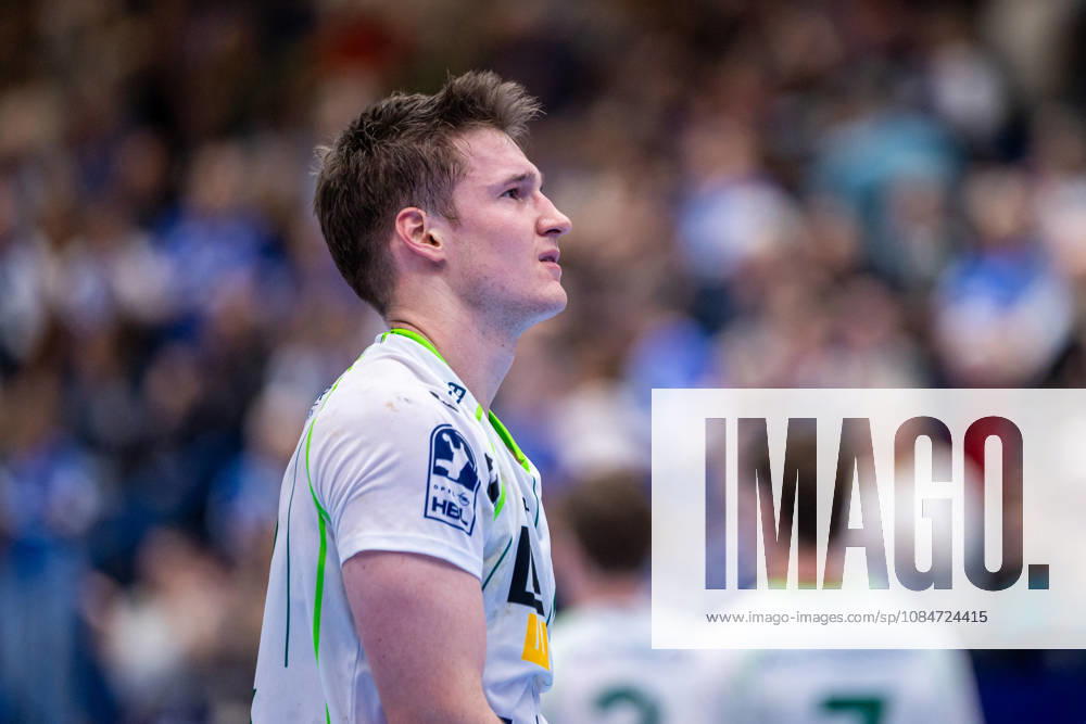 Oskar Neudeck of Frisch Auf Göppingen, 02, reacts with disappointment after the 28–26 loss GER, TBV Lemgo Lippe vs. Frisch Auf Göppingen, Handball, 1st Bundesliga, Matchday 9, 2026–2027 season, October 18, 2026, GER, TBV Lemgo Lippe vs. Frisch Auf Goeppingen, Handball, 1st Bundesliga, Matchday 9, 2026–2027 season, October 18, 2026, Lemgo