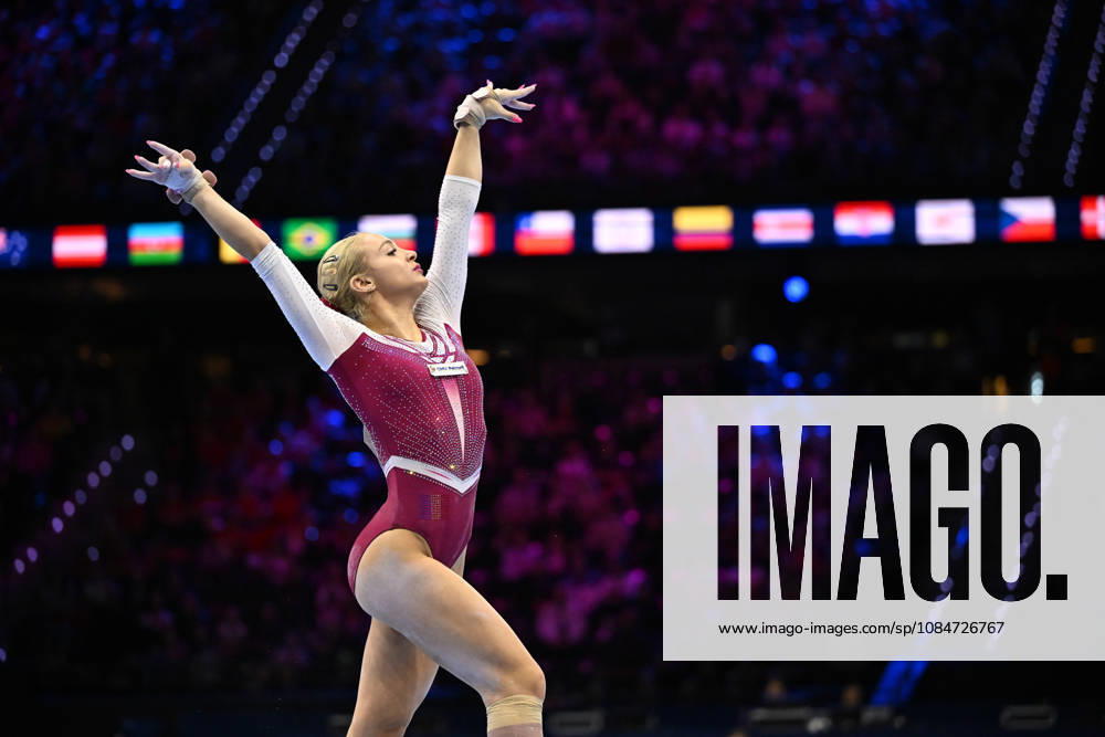 IPA89865443 - MANECA-VOINEA Sabrina (ROU) floor routine at the 54th Artistic Gymnastics World Championships, Gymnastics in Rotterdam, Netherlands