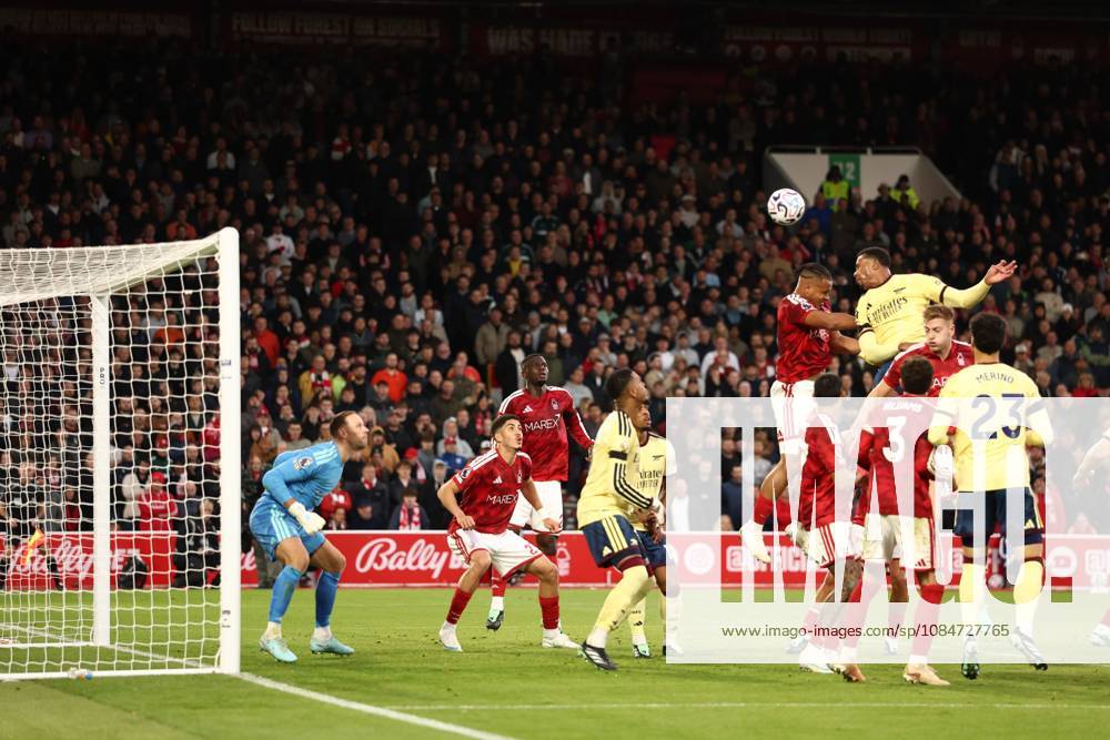 Gabriel of Arsenal heads towards goal. Nottingham Forest v Arsenal, Premier League, Football, City Ground, Nottingham, UK - 18 Oct 2026Nottingham City Ground United Kingdom