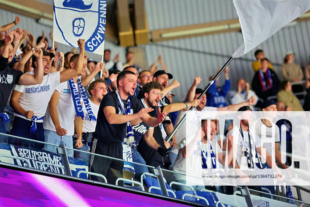 Wild Wings Schwennigen Fan Section Celebrating the Victory GER Adler Mannheim Wild Wings Schwennigen DEL Matchday 10, 2026–2027 Season October 18, 2026 GER Adler Mannheim Wild Wings Schwennigen DEL Matchday 10, 2026–2027, October 18, 2026, Mannheim