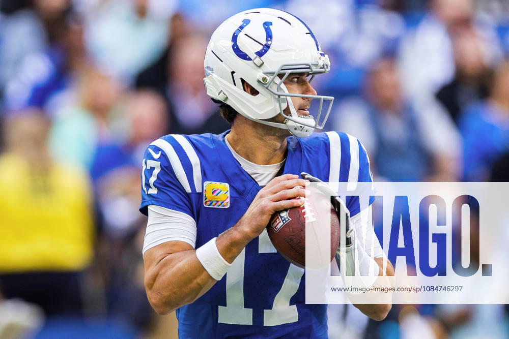 Oct 18, 2026; Indianapolis, IN, USA; Indianapolis Colts quarterback Daniel Jones (17) passes the ball during NFL, American Football Herren, USA game action against the Tennessee Titans at Lucas Oil Stadium. Mandatory Credit: -Cal Media NFL 2026: Titans Vs Colts OCT 18 - ZUMAc04_ 20261018_zma_c04_020