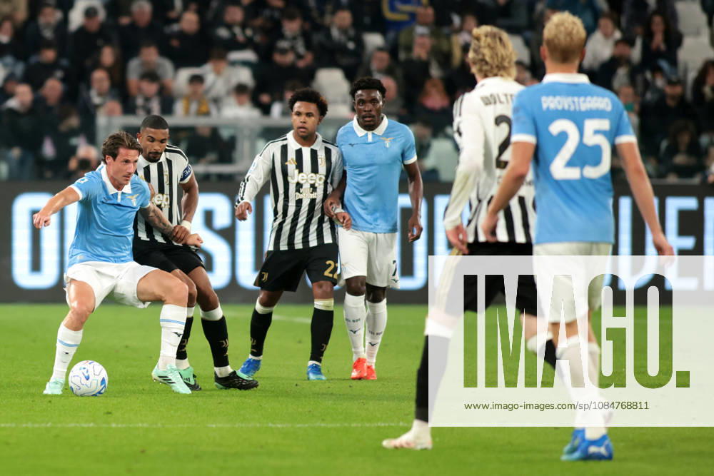 2026-10-18 Juventus FC v SS Lazio - Serie A 2026 27 TURIN, ITALY - OCTOBER 18: Andrea Pinamonti of SS Lazio, Gleison Bremer of Juventus during the Serie A 2026 27 match between Juventus FC and SS Lazio at Allianz Stadium on October 18, 2026 in Turin, Italy. (Photo by Nderim Kaceli BSR Agency) Turin Italy Content not available for redistribution in The Netherlands directly or indirectly through any third parties.