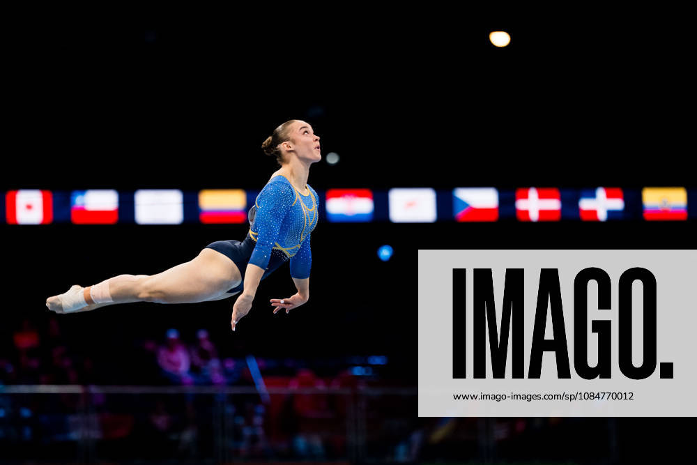 Emelie Westlund of Sweden competes in the women’s floor exercise qualifiers on day three of the 2026 Artistic Gymnastics World Championships on October 19, 2026 in Rotterdam. Photo by Joel Marklund, BILDBYRÅN, code JM JM0860 bbeng artistic gymnastics gymnastics world championships women s artistic gymnastics artistic gymnastics gymnastics world championships women s Sweden