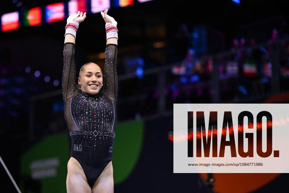 IPA89907088 - NEMOUR Kaylia (ALG) celebrating during the 54th Artistic Gymnastics World Championships in Rotterdam, Netherlands, on October 19, 2026