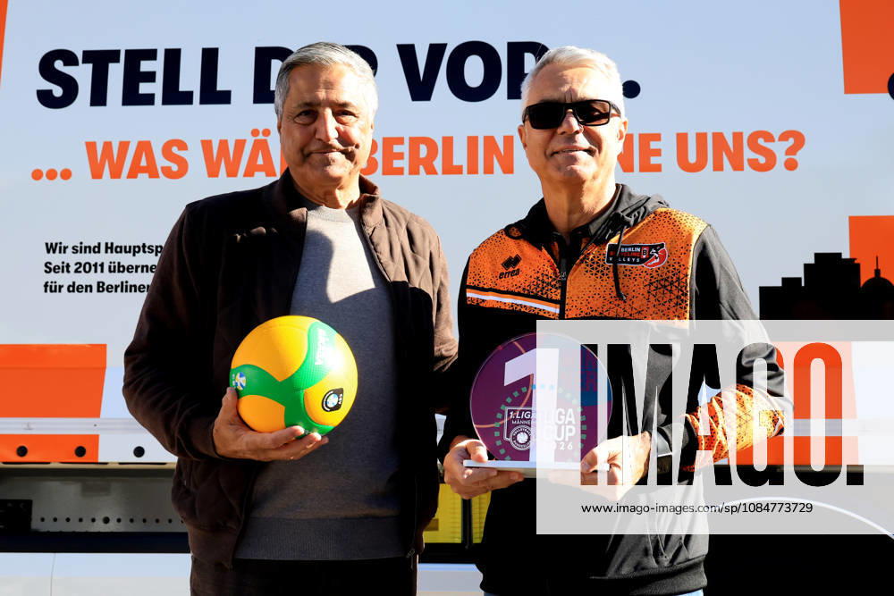 DEU, GER, Germany, Volleyball, BR Volleys Press Conference, 2026–2027 Season, Berlin, BR Volleys Managing Director Kaweh Niroomand, Head Coach Andrea Anastasi, Captain Ruben Schott, nordphoto GmbH Engler, Berlin, Berlin, Berlin, Germany