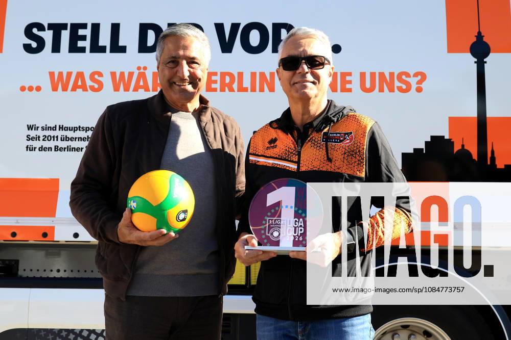 DEU, GER, Germany, Volleyball, BR Volleys Press Conference, 2026–2027 Season, Berlin, BR Volleys Managing Director Kaweh Niroomand, Head Coach Andrea Anastasi, Captain Ruben Schott, nordphoto GmbH Engler, Berlin, Berlin, Berlin, Germany