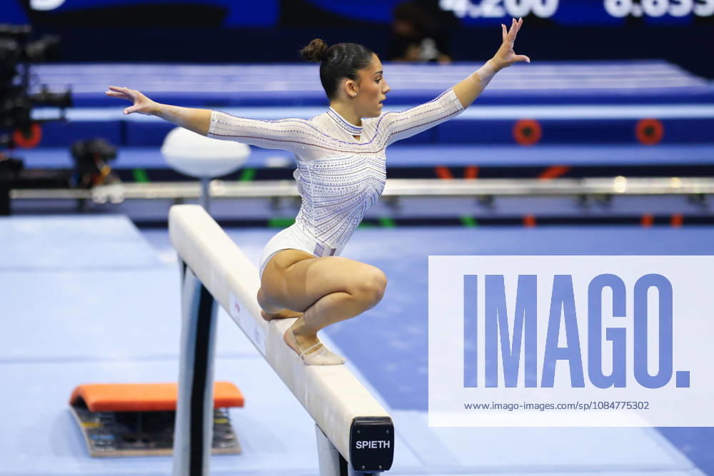 MAIANA PRAT of Team France performs on the Balance Beam during the Women s Qualification subdivision 6 10 of the 54th Artistic Gymnastics World Championships at the Ahoy Arena in Rotterdam, Netherlands. Rotterdam Netherlands - ZUMAc179 20261019_zep_c179_018