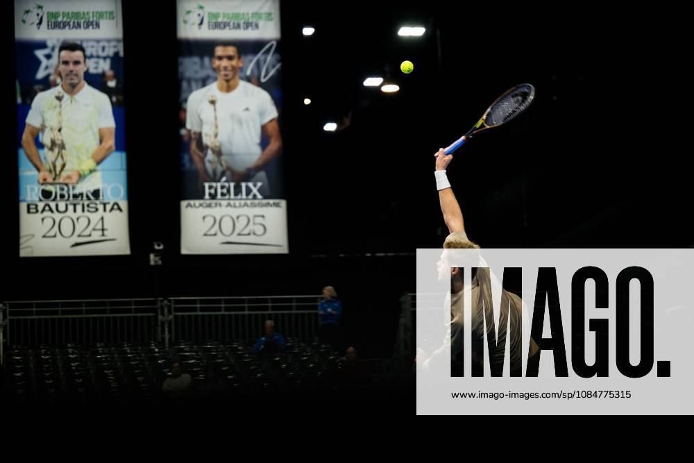 Yannick Hanfmann of Germany pictured in action during the European Open ATP, Tennis Herren tennis tournament in Brussels, on Monday 19 October. This year s edition of the tournament is taking place from 17 to 25 October JASPERxJACOBS x190291138x