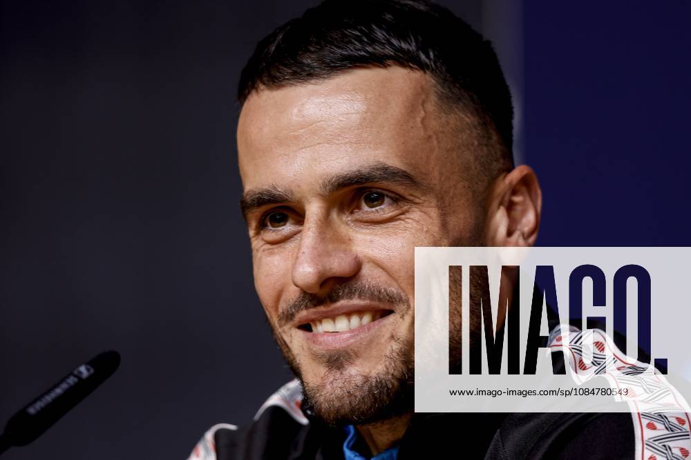 , Estadio do Dragao , season 2026 2027 , UEFA Champions League football , press conference, PK, Pressekonferenz PSV , Picture shows PSV Player Filip Kostic during the press conference Press conference and training PSV x208819913x