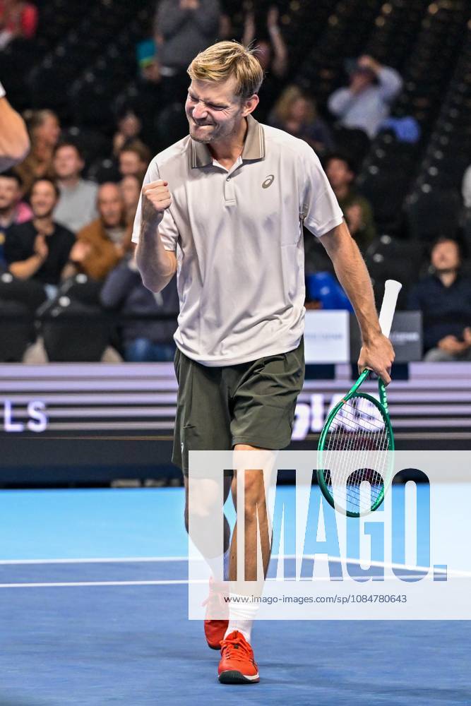 David Goffin of Belgium celebrates after scoring during the European Open ATP, Tennis Herren tennis tournament in Brussels, on 19 October. This year s edition of the tournament is taking place from 17 to 25 October DAVIDxPINTENS x190314788x