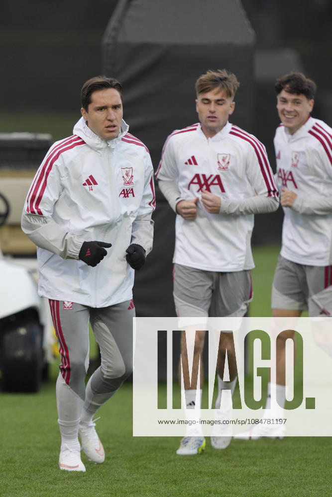 Liverpool Training, Champions League Federico Chiesa of Liverpool FC during the Liverpool Training Session ahead of the UEFA Champions League Matchday 3 v Villarreal CF, AXA Training Centre, Liverpool, United Kingdom on 19 October 2026 Credit: Steve Flynn Every Second Media Editorial use only. All images are copyright Every Second Media Limited. No images may be reproduced without prior permission.