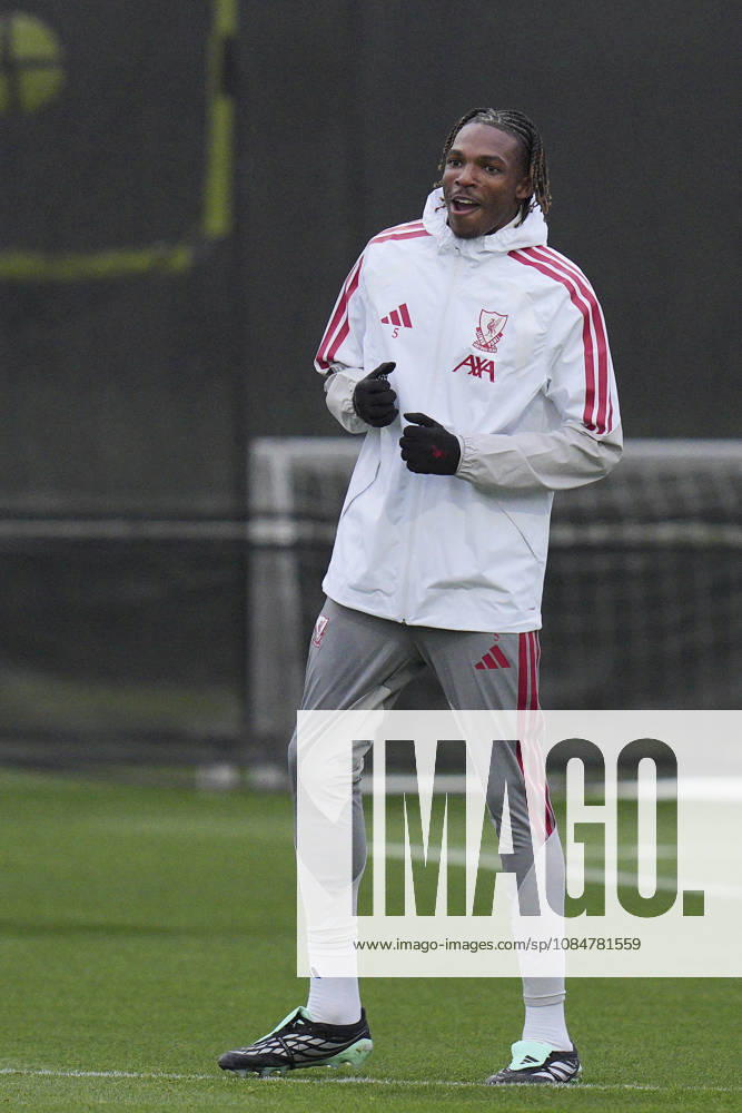 Liverpool Training, Champions League Jérémy Jacquet of Liverpool FC jokes with his teammates during the Liverpool Training Session ahead of the UEFA Champions League Matchday 3 v Villarreal CF, AXA Training Centre, Liverpool, United Kingdom on 19 October 2026 Credit: Steve Flynn Every Second Media Editorial use only. All images are copyright Every Second Media Limited. No images may be reproduced without prior permission.