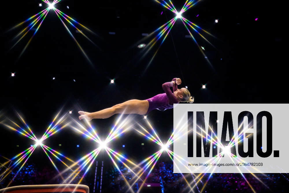 Editor s note: An on-camera star filter was used to create this photo. Ruby Evans of Great Britain competes in the women s vault qualifiers during day three of the 2026 Artistic Gymnastics World Championships on October 19, 2026 in Rotterdam. Photo by Joel Marklund, BILDBYRÅN, code JM JM0860. bbeng, artistic gymnastics, gymnastics, World Championships, women’s artistic gymnastics, women’s gymnastics, World Championships, women’s artistic gymnastics, women’s gymnastics, World Championships