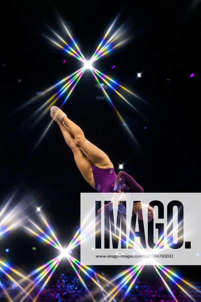 Editor s note: An on-camera star filter was used to create this image. Ruby Evans of Great Britain competes in the women s vault qualifying round on the third day of the 2026 Artistic Gymnastics World Championships on October 19, 2026 in Rotterdam. Photo by Joel Marklund, BILDBYRÅN. Code: JM JM0860. bbeng, artistic gymnastics, gymnastics, World Championships, women’s artistic gymnastics, women’s gymnastics, World Championships, women’s artistic gymnastics, women’s gymnastics, World Championships