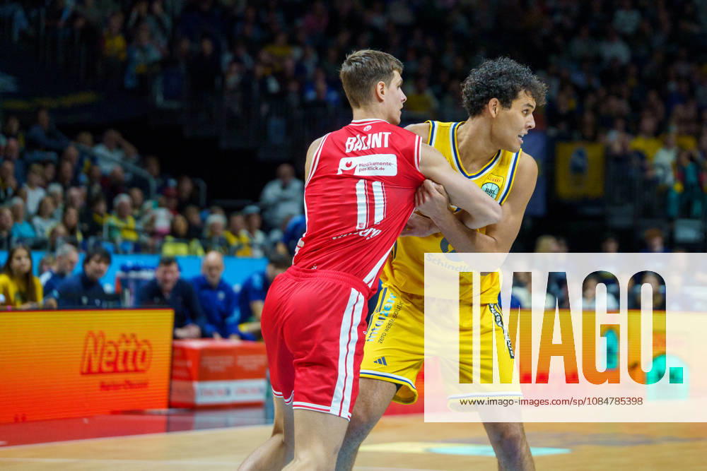 Pictured: Brandon Angel, ALBA BERLIN, 21, Richard Balint, BMA365 Bamberg Baskets, 11 19 10 2026, Alba Berlin vs. BMA365 Bamberg Baskets, BBL Cup Round of 16, Basketball, 2026–27 Season, Uber Arena