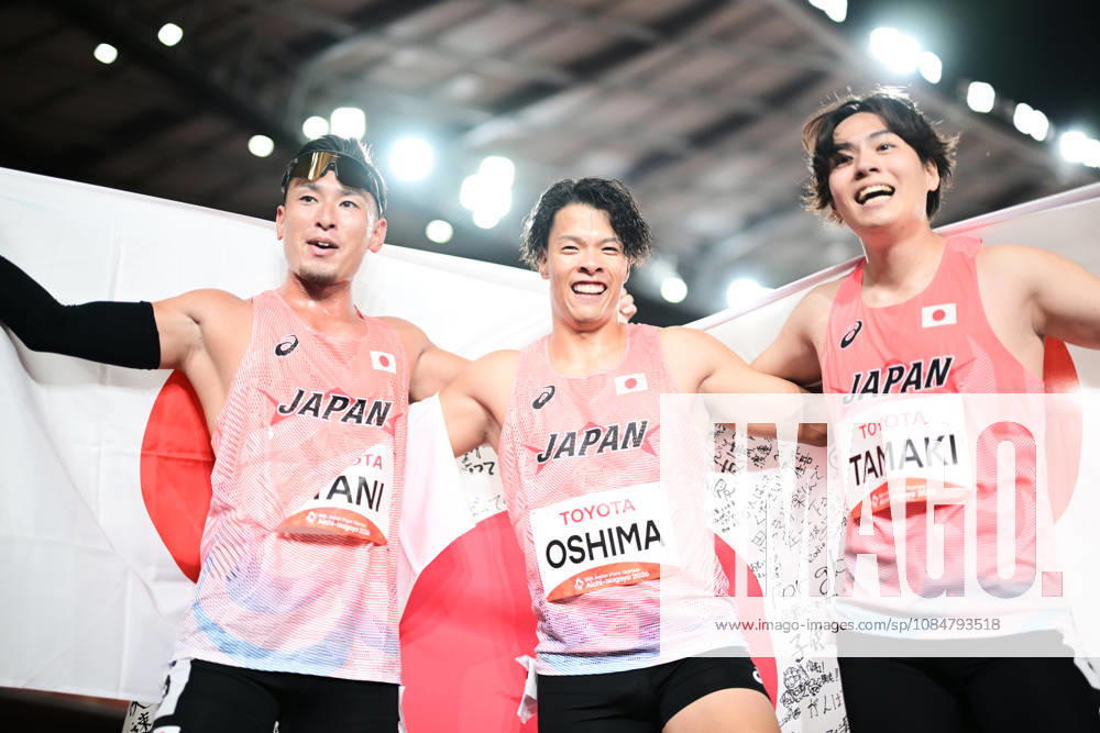 (L-R) Shunsuke Itani (JPN), Kengo Oshima (JPN), Yuma Tamaki (JPN), OCTOBER 19, 2026 - Para Athletics : Men s 200m T64 Final during the Asian Para Games Aichi-Nagoya 2026 at Nagoya City Mizuho Park Athletic Stadium in Aichi, Japan. Noxthirdxpartyxsales aflo_357329802 KikuchixKyox