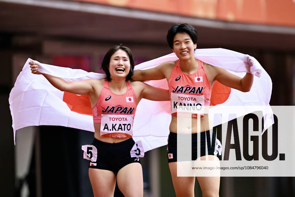 (L-R) Akane Kato (JPN), Niina Kanno (JPN), OCTOBER 20, 2026 - Para Athletics : Womens 400m T20 final during the Asian Para Games Aichi-Nagoya 2026 at Nagoya City Mizuho Park Athletic Stadium in Aichi, Japan. Noxthirdxpartyxsales aflo_357479777 KenjiroxMatsuox
