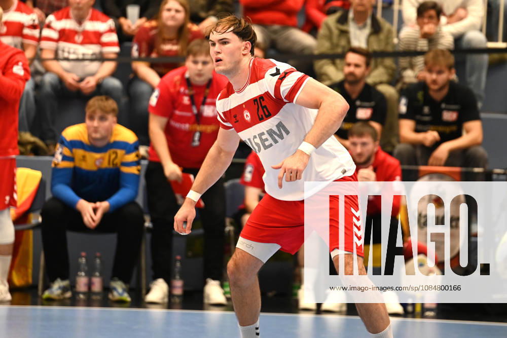 Tom Wolf TuSEM Essen vs. TV Emsdetten, October 19, 2026, Tom Wolf TuSEM Essen, 2nd Handball Bundesliga, TuSEM Essen vs. TV Emsdetten on October 19, 2026, at the Sporthalle am Hallo, Essen. Final score: 32–25 in front of 2,132 spectators