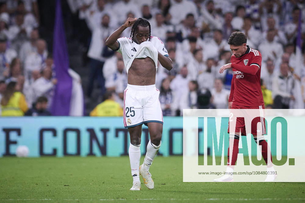 LaLiga - Real Madrid CF v Sevilla FC Real Madrid CF’s Yan Diomande celebrates a goal during La Liga match. October 18 ,2026. Photo by Ropero AlterPhotos ABACAPRESS.COM Madrid Madrid Spain