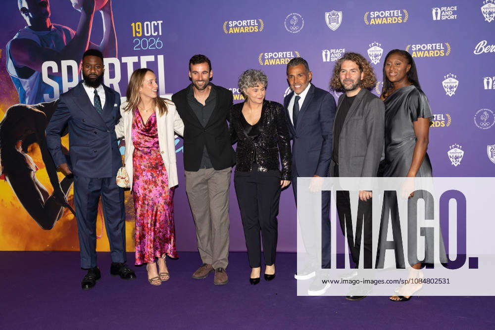 SPORTEL AWARDS MONACO 2026 Members Jury, Nicolas Nkoulou, Lisa Pou, Kilian Bron, Catherine Steenkeste, Sonny Anderson, Julien Doucet and Siraba Dembele -Pavlovic attend Sportel Awards Ceremony on October 19, 2026 in Monte-Carlo, Monaco, Credit:thierry carpico Avalon