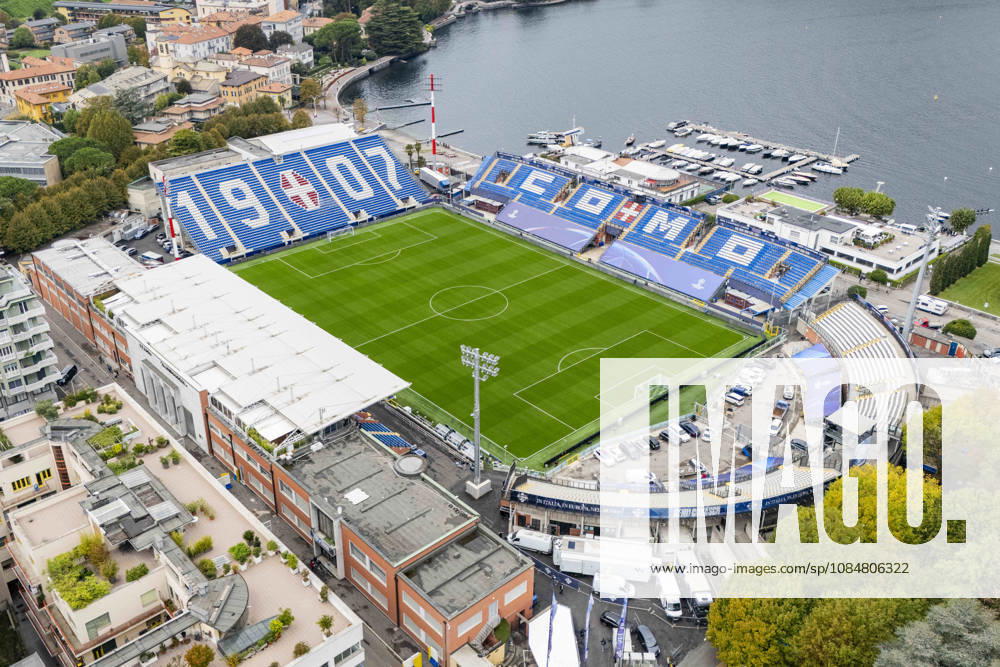 Como v Manchester United, ManU Champions League Ground aerial view outside and above the Stadium ahead of Como 1907 vs Manchester United, Giuseppe Sinigaglia Stadium, Como, Italy on 20 October 2026 Credit: Phil Duncan Every Second Media Editorial use only. All images are copyright Every Second Media Limited. No images may be reproduced without prior permission.