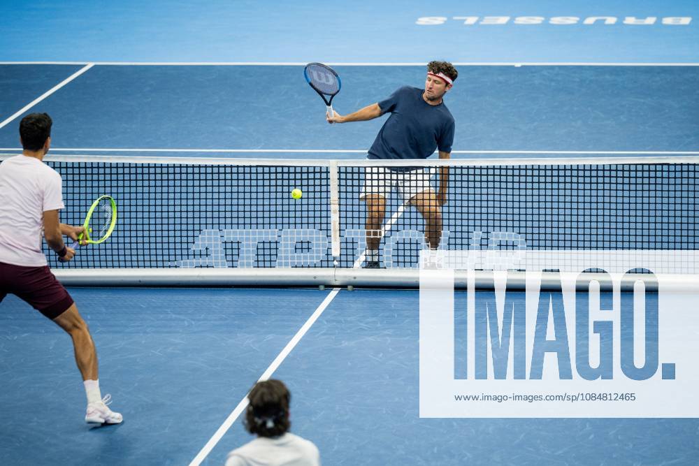 David Pel of the Netherlands pictured in action during the European Open ATP, Tennis Herren tennis tournament in Brussels, on Tuesday 20 October. This year s edition of the tournament is taking place from 17 to 25 October JASPERxJACOBS x190399287x