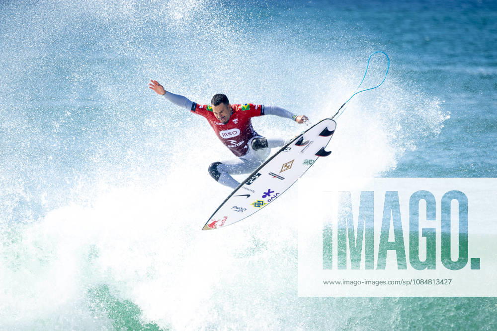 MEO Rip Curl Pro Portugal 2026, World Surf League Championship Tour Italo Ferreira competes during his heat at the MEO Rip Curl Pro Portugal 2026, a World Surf League Championship Tour event held at Supertubos Beach in Peniche, Portugal, on October 20, 2026. Ferreira wins his heat and advances to the next round. Peniche Portugal