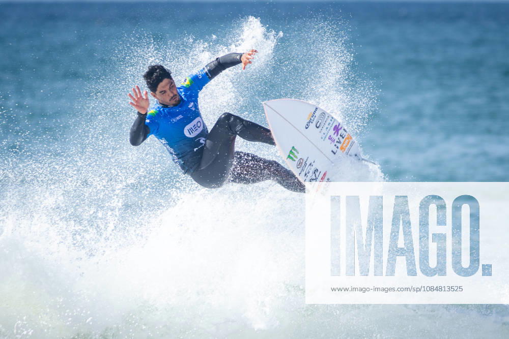 MEO Rip Curl Pro Portugal 2026, World Surf League Championship Tour Gabriel Medina competes during his heat at the MEO Rip Curl Pro Portugal 2026, a World Surf League Championship Tour event held at Supertubos Beach in Peniche, Portugal, on October 20, 2026. Medina wins his heat and advances to the next round. Peniche Portugal