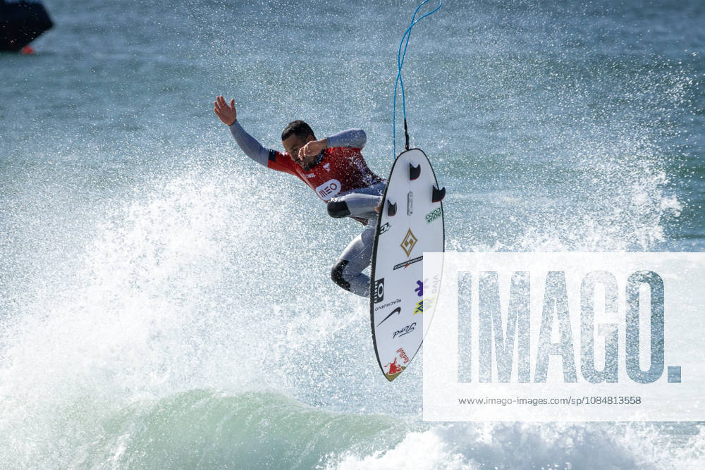 MEO Rip Curl Pro Portugal 2026, World Surf League Championship Tour Italo Ferreira competes during his heat at the MEO Rip Curl Pro Portugal 2026, a World Surf League Championship Tour event held at Supertubos Beach in Peniche, Portugal, on October 20, 2026. Ferreira wins his heat and advances to the next round. Peniche Portugal