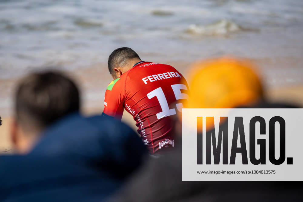 MEO Rip Curl Pro Portugal 2026, World Surf League Championship Tour Italo Ferreira competes during his heat at the MEO Rip Curl Pro Portugal 2026, a World Surf League Championship Tour event held at Supertubos Beach in Peniche, Portugal, on October 20, 2026. Ferreira wins his heat and advances to the next round. Peniche Portugal