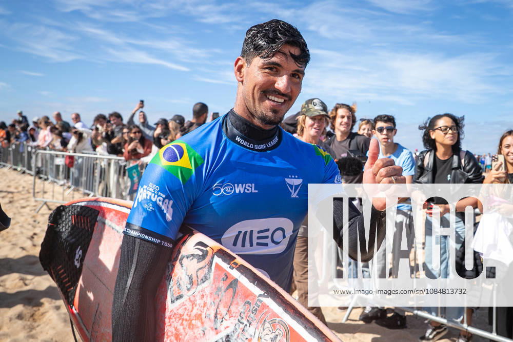 MEO Rip Curl Pro Portugal 2026, World Surf League Championship Tour Gabriel Medina competes during his heat at the MEO Rip Curl Pro Portugal 2026, a World Surf League Championship Tour event held at Supertubos Beach in Peniche, Portugal, on October 20, 2026. Medina wins his heat and advances to the next round. Peniche Portugal