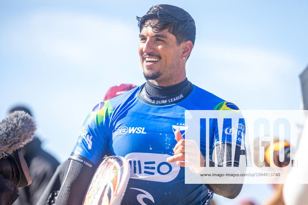 MEO Rip Curl Pro Portugal 2026, World Surf League Championship Tour Gabriel Medina competes during his heat at the MEO Rip Curl Pro Portugal 2026, a World Surf League Championship Tour event held at Supertubos Beach in Peniche, Portugal, on October 20, 2026. Medina wins his heat and advances to the next round. Peniche Portugal