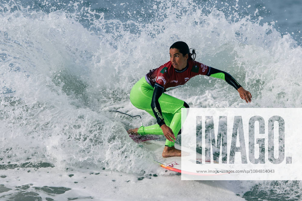 Meo Rip Curl Pro Portugal - Women Quarter Finals Teresa Bonvalot of Portugal competes during the Meo Rip Curl Pro Portugal at Praia dos Supertubos in Peniche, Portugal, on October 20, 2026.