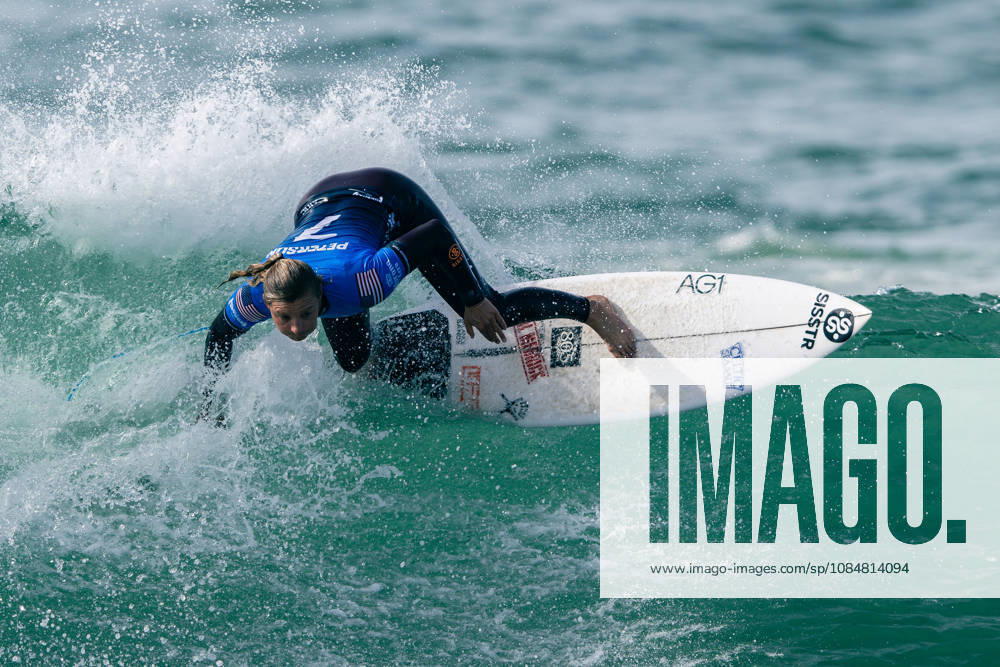 Meo Rip Curl Pro Portugal - Women Quarter Finals Lakey Peterson of the United States competes during the Meo Rip Curl Pro Portugal at Praia dos Supertubos in Peniche, Portugal, on October 20, 2026.