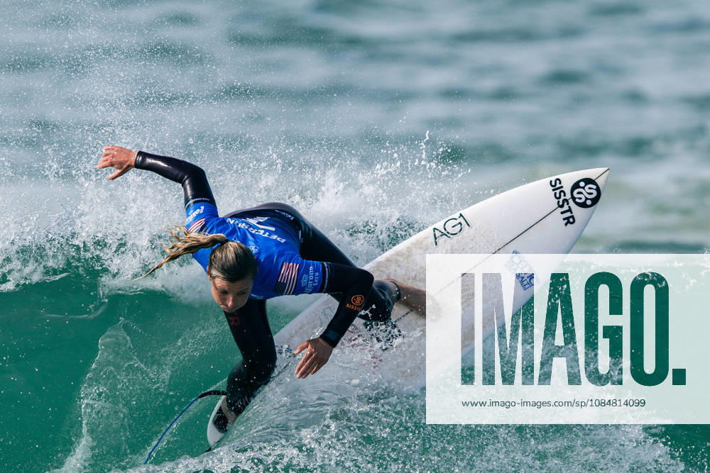 Meo Rip Curl Pro Portugal - Women Quarter Finals Lakey Peterson of the United States competes during the Meo Rip Curl Pro Portugal at Praia dos Supertubos in Peniche, Portugal, on October 20, 2026.