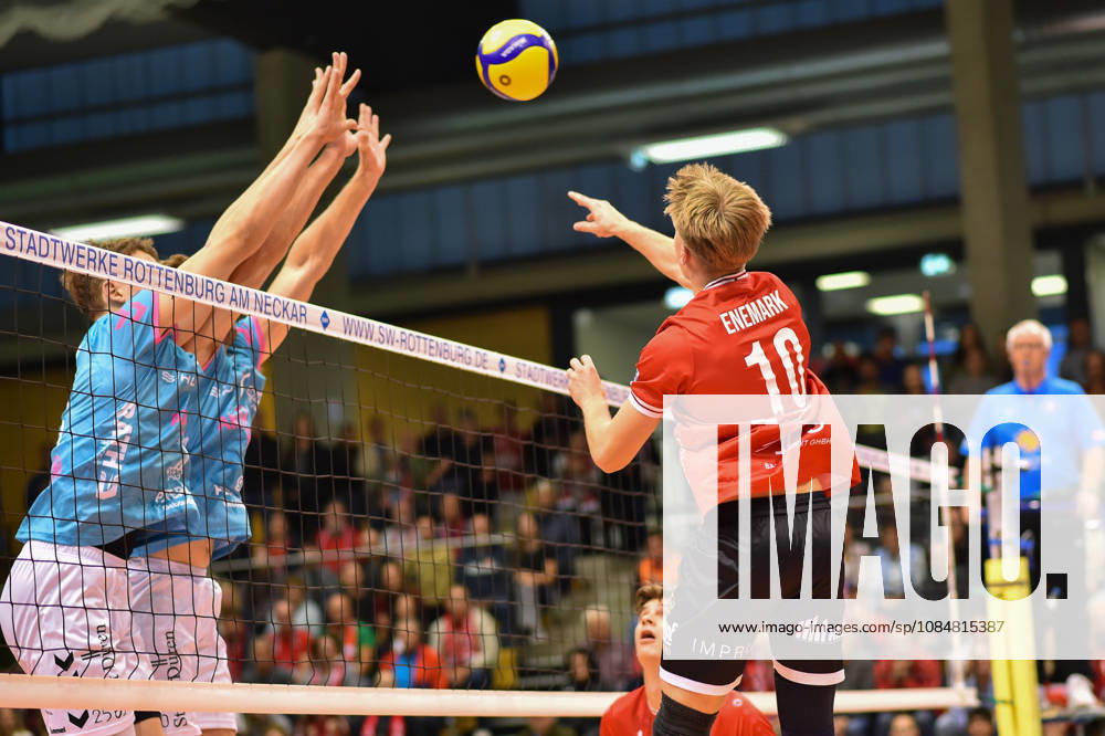 On offense: Jonas Enemark (TV Rottenburg), 10; on defense: Andres Jefanov (SWD powervolleys Düren), 25; Daniel Joseph Wetter (SWD powervolleys Düren), 10; TV Rottenburg vs. SWD powervolleys Düren, Volleyball, Men’s 1st Bundesliga, Matchday 1, Match 1006, 2026–2027 season, October 20, 2026, TV Rottenburg vs. SWD powervolleys Düren, Volleyball, Men’s 1st Bundesliga, Matchday 1, Match 1006, 2026–2027 season, October 20, 2026, Rottenburg